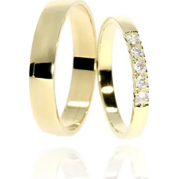 Prsten Zlatnictví Helios Zlaté snubní prsteny L-289/ZL Kameny: Se Zirkony