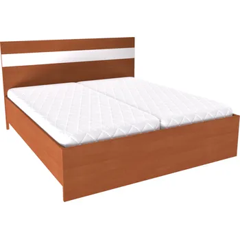 Postel Dvoulůžko MIA s lamelovými rošty Varianta: Šířka 180 cm, Dekor: Olše, LED pásek v čele: bez LED pásku