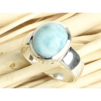 Prsten Prsten s larimarem Ag 925/1000 (vel.58) 6,3g