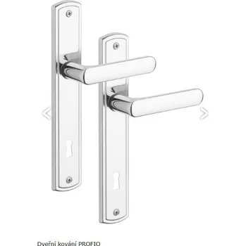 Dveřní kování Dveřní kování PROFIO klíč r. 90 Cr nerez stříbrná klika-klika ROSTEX výprodej