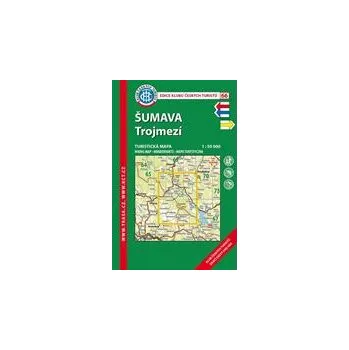 Skládaná mapa Šumava - Trojmezí - turistická (66) 58 x 90 cm