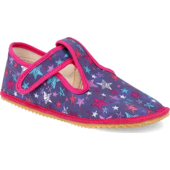 Dívčí bačkory Barefoot dětské přezůvky Beda - Širší typ Stars barevné Velikost: 38