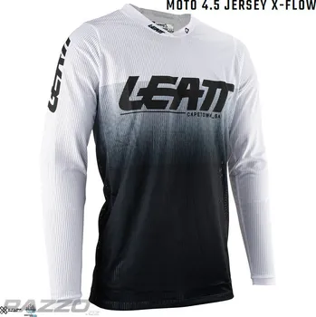cyklistický dres Pánský větrací MX dres Leatt Moto 4.5 X-Flow Jersey White 2023 L