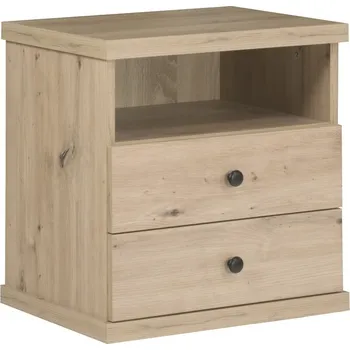 Komoda Noční stolek 2S BARBUS dub artisan/černá