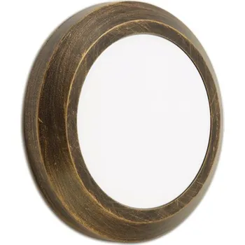 Venkovní osvětlení ACA Lighting LED venkovní nástěnné svítidlo kulaté rezavá 230V AC IP65 4W 3000K 310LM RA80 SLIM01NR