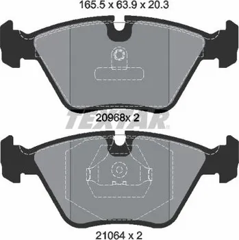 Brzdová destička Sada brzdových destiček, kotoučová brzda TEXTAR 2096801