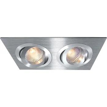 Bodové svítidlo Light Impressions Kapego stropní vestavné svítidlo 12V AC/DC GU5.3 / MR16 2x max. 50,00 W 175 mm stříbrná 111821