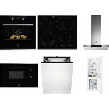 Set domácích spotřebičů ELECTROLUX KODDP77X + ELECTROLUX EHF6547FXK + ELECTROLUX LFT426X + ELECTROLUX LMS2203EMX + ELECTROLUX EEA27200L + ELECTROLUX ENT6TF18S
