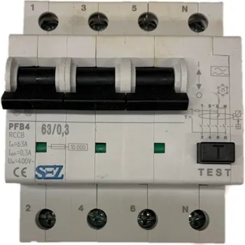Jistič Proudový chránič SEZ PFB4 63 300mA - doprodej