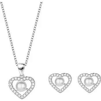 Souprava šperků NUBIS® Stříbrná souprava šperků s perlou - NB-9038
