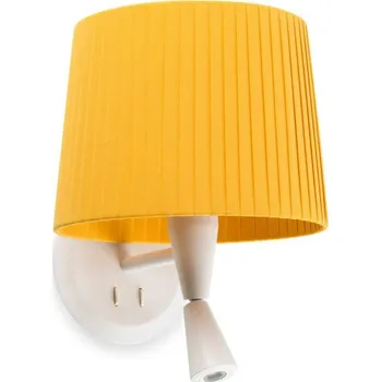 Nástěnné svítidlo FARO SAMBA bílá/skládaná žlutá nástěnná lampa se čtecí lampičkou