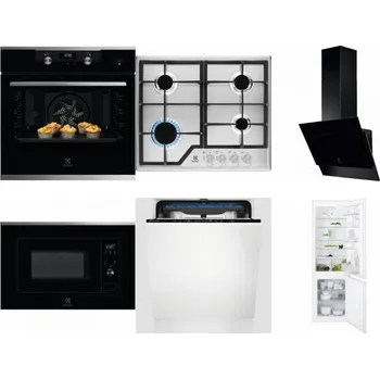 Set domácích spotřebičů ELECTROLUX KODEH70X + ELECTROLUX KGS6426SX + ELECTROLUX LFV616K + ELECTROLUX LMS2203EMX + ELECTROLUX EES48200L + ELECTROLUX ENT6TF18S