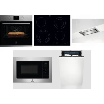 Set domácích spotřebičů ELECTROLUX KOFGH70TX + ELECTROLUX EHF6343FOK + ELECTROLUX LFG716X + ELECTROLUX EMS4253TEX + ELECTROLUX EEM23100L