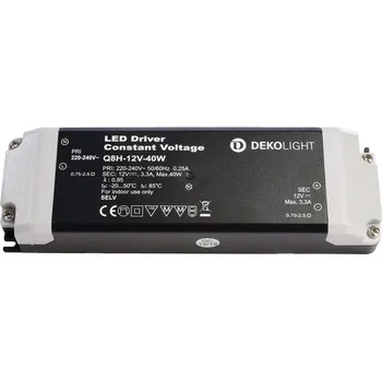 Napájecí zdroj pro osvětlení Deko-Light napájení BASIC, CV, Q8H-12-40W konstantní napětí 0-3300 mA IP20 12V DC 40,00 W 862162