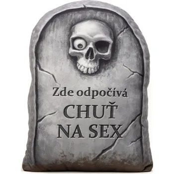 Polštář 3D Polštář 50 cm - Náhrobek chuť na sex