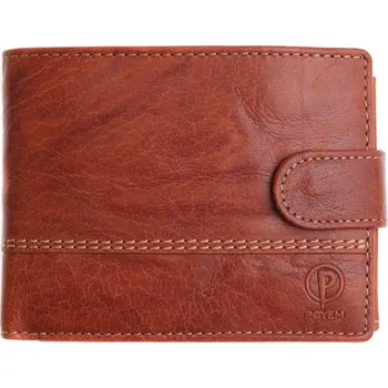 Peněženka Pánská kožená peněženka Poyem 5223 koňakově hnědá