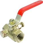 Kulový kohout 6/4" s odvodněním, FxF, s pákou