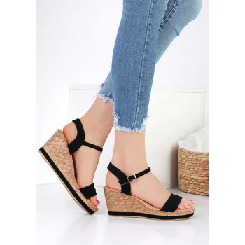 Dámské sandále Woman shoes Sandály na klínku E2127-1B Velikost: 40