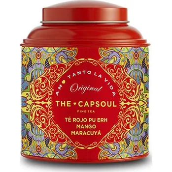Čaj CapSoul PUERH PASSION, sypaný černý čaj s mangem a maracujou, 100g