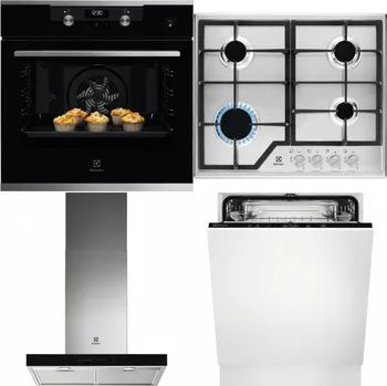 Set domácích spotřebičů ELECTROLUX KODEH70X + ELECTROLUX KGS6426SX + ELECTROLUX LFT766X + ELECTROLUX EEA27200L