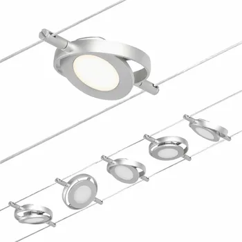 Svítidlo PAULMANN LED lankový systém RoaMac základní sada 5x4,5W 3000K 230/12V matný chrom/chrom