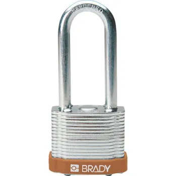 Visací zámek Ocelové zámky s 51 mm okem, hnědá, 6 ks