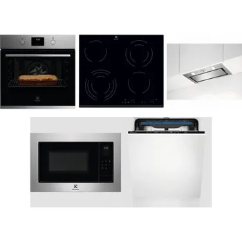 Set domácích spotřebičů ELECTROLUX KOFGH70TX + ELECTROLUX EHF6343FOK + ELECTROLUX LFG716X + ELECTROLUX EMS4253TEX + ELECTROLUX EES48200L