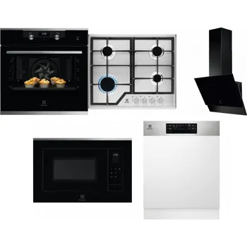 Set domácích spotřebičů ELECTROLUX KODEH70X + ELECTROLUX KGS6426SX + ELECTROLUX LFV616K + ELECTROLUX LMS4253TMX + ELECTROLUX EEM48300IX