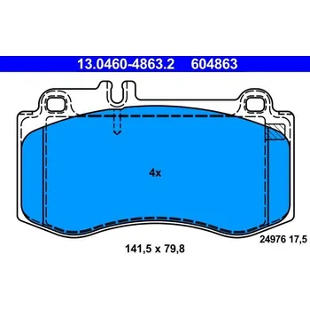 Brzdová destička Sada brzdových destiček, kotoučová brzda ATE 13.0460-4863.2