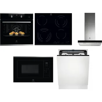 Set domácích spotřebičů ELECTROLUX KODEH70X + ELECTROLUX EHF6343FOK + ELECTROLUX LFT766X + ELECTROLUX LMS4253TMX + ELECTROLUX EEM69410L
