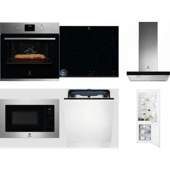 Set domácích spotřebičů ELECTROLUX KOFGH70TX + ELECTROLUX LIR60433B + ELECTROLUX LFT766X + ELECTROLUX EMS4253TEX + ELECTROLUX EES48200L + ELECTROLUX ENT6TF18S