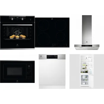 Set domácích spotřebičů ELECTROLUX KODEH70X + ELECTROLUX LIR60430 + ELECTROLUX LFT426X + ELECTROLUX LMS4253TMX + ELECTROLUX EEM48300IX + ELECTROLUX LNT3LF18S