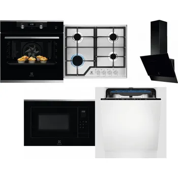 Set domácích spotřebičů ELECTROLUX KODEH70X + ELECTROLUX KGS6426SX + ELECTROLUX LFV616K + ELECTROLUX LMS4253TMX + ELECTROLUX EES48200L