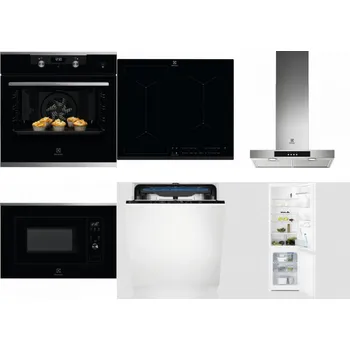 Set domácích spotřebičů ELECTROLUX KODEH70X + ELECTROLUX EIV634 + ELECTROLUX LFT426X + ELECTROLUX LMS2203EMX + ELECTROLUX EES48200L + ELECTROLUX LNT3LF18S