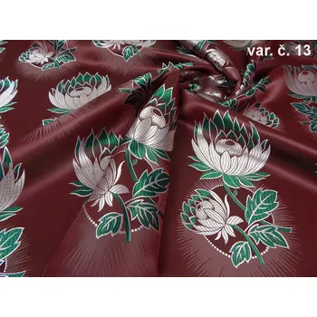 HEDVA ČESKÝ BROKÁT Ondran 160 krojový brokát IRSKÁ RŮŽE vínová | 13