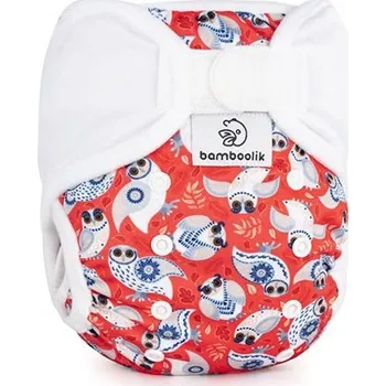 Plenkové kalhoty Bamboolik svrchní kalhotky DUO na SZ - Sovičky + Bílá