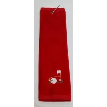 Silverline ručník motiv:jamka+míček - červený