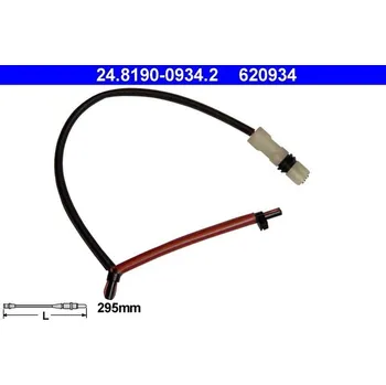 Brzdová destička Výstražný kontakt, opotřebení obložení ATE 24.8190-0934.2