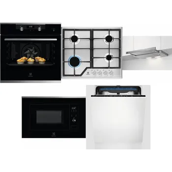 Set domácích spotřebičů ELECTROLUX KODEH70X + ELECTROLUX KGS6426SX + ELECTROLUX LFP326S + ELECTROLUX LMS2203EMX + ELECTROLUX EES48200L