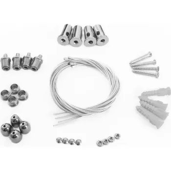 Příslušenství pro svítidlo CENTURY LED KIT PLINE sada 4ks nerez lanka 100cm pro zavěšení LED PANELU PL-406040 40W CEN KIT-PLINE