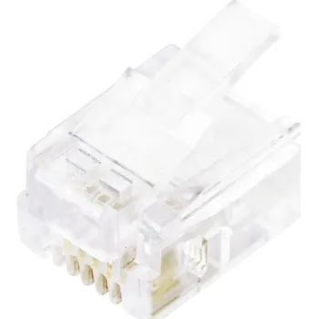 TRU COMPONENTS TC-10336036 Modulární zástrčkaTento text byl přeložen strojově. zástrčka, rovná Počet pólů 6P4C RJ45 1 ks