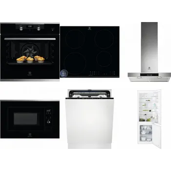 Set domácích spotřebičů ELECTROLUX KODEH70X + ELECTROLUX LIR60433B + ELECTROLUX LFT426X + ELECTROLUX LMS2203EMX + ELECTROLUX EEM69410L + ELECTROLUX ENT6TF18S