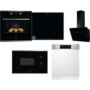 Set domácích spotřebičů ELECTROLUX KODEH70X + ELECTROLUX LIR60433B + ELECTROLUX LFV316K + ELECTROLUX LMS2203EMX + ELECTROLUX EEM48300IX