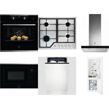 Set domácích spotřebičů ELECTROLUX KODEH70X + ELECTROLUX KGS6426SX + ELECTROLUX LFT766X + ELECTROLUX LMS4253TMX + ELECTROLUX EEM23100L + ELECTROLUX ENT6TF18S