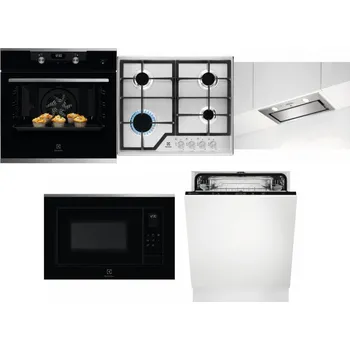 Set domácích spotřebičů ELECTROLUX KODEH70X + ELECTROLUX KGS6426SX + ELECTROLUX LFG716X + ELECTROLUX LMS4253TMX + ELECTROLUX EEA27200L