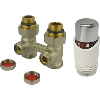 Fitinka Klum Set vekolux -připojovací šroubení přímé 3/4" s termostatickou hlavicí + redukce s eurokonusem PR8100S