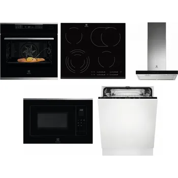 Set domácích spotřebičů ELECTROLUX KOBCS31X + ELECTROLUX EHF6547FXK + ELECTROLUX LFT766X + ELECTROLUX LMS4253TMX + ELECTROLUX EEA27200L