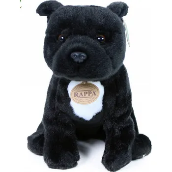 plyšák Plyšový pejsek Stafordšírský bulteriér černý 30 cm (Plyšák pes, RAPPA)