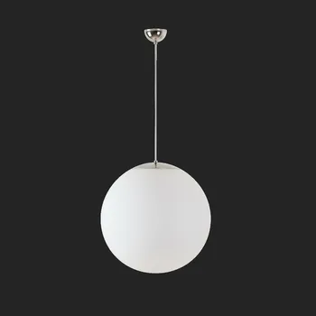 OSMONT ADR60362 ADRIA S4 závěsné skleněné svítidlo nerez leštěná / bílá IP40 3000 K 41W LED nouzové kombinované 3 h