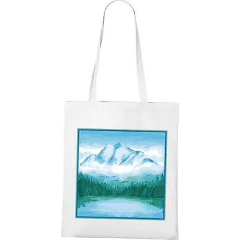 Plátěná tašká Hory, Barva Bílá, Velikost 40×45 cm, Canvas Nákupní taška Bezvatriko.cz 1717